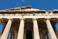 Greek Temple in Athenas. Temple of Hephaestus in Ancient Agora of Athens, Greece. Royalty Free Stock Photo