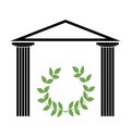 Greek Temple with Doric columns Royalty Free Stock Photo