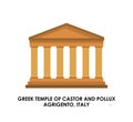 Greek temple icon. Italy culture design. Vector graphic