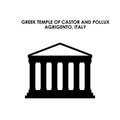 greek temple icon. Italy culture design. Vector graphic
