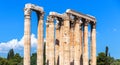 Greek temple of Olympian Zeus, majestic ancient ruins in Athens, Greece Royalty Free Stock Photo