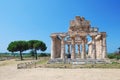 Greek Temple in Paestum, Italy Royalty Free Stock Photo