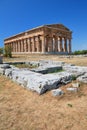 Greek Temple in Paestum in Italy Royalty Free Stock Photo