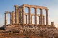 Greek Temple of Poseidon Sounio Royalty Free Stock Photo