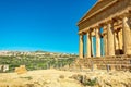 Greek temple - remains of the Temple of Concordia. Agrigento, Sicily island Royalty Free Stock Photo