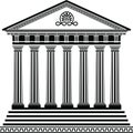 Greek temple stencil second variant Royalty Free Stock Photo