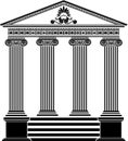 Greek temple stencil third variant