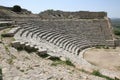 Greek theater (Segesta Sicily Italy) Royalty Free Stock Photo