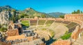 Greek Theatre. Taormina, Sicily, Italy Royalty Free Stock Photo