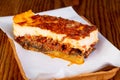 Greek traditional mousaka Royalty Free Stock Photo