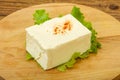 Greek traditional soft feta cheese Royalty Free Stock Photo