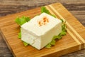 Greek traditional soft feta cheese Royalty Free Stock Photo