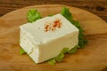 Greek traditional soft feta cheese Royalty Free Stock Photo