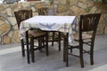 In a greek traditional taverna Royalty Free Stock Photo