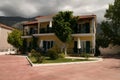 Greek traditional villa on the coast, Kefalonia, Greece Royalty Free Stock Photo