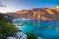 Greek village of Loutro, Chania, Crete. Royalty Free Stock Photo