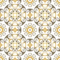 Greek tribal ethnic style floral seamless pattern. Modern beautiful vector background. Repeat ornamental backdrop. Ornate Royalty Free Stock Photo