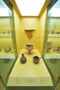 Greek vases in museum of Acropolis in Athens, Greece Royalty Free Stock Photo