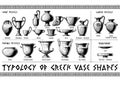 Greek vessel shapes. Royalty Free Stock Photo