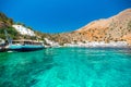 Greek village of Loutro, Chania, Crete. Royalty Free Stock Photo