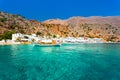 Greek village of Loutro, Chania, Crete. Royalty Free Stock Photo