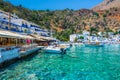 Greek village of Loutro, Chania, Crete, Greece Royalty Free Stock Photo