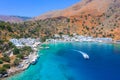 Greek village of Loutro, Chania, Crete, Greece Royalty Free Stock Photo