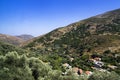Greek village on the mountainside Royalty Free Stock Photo