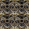 Greek vintage 3d vector seamless pattern.