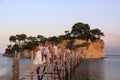 Greek wedding on the bridge to Cameo Island, zakynthos, greece