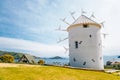 Greek windmill at Shodoshima island Olive park in Kagawa, Japan