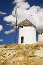Greek Windmills, Cyclades, Greece Royalty Free Stock Photo