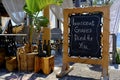 Greek Wine Bar With Funny Sign