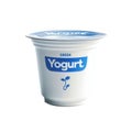 Greek yoghurt cup package isolated on white transparent background Royalty Free Stock Photo