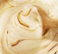 Greek yoghurt with honey swirld Royalty Free Stock Photo
