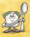Greek Yogurt Man with Spoon