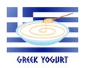 Greek yogurt. Strained yogurt from Greece served with honey.