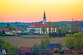 Greekcatholic cathedral in Krizevci sunset view