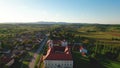 Greekcatholic cathedral and town of Krizevci aerial view