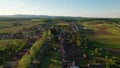 Greekcatholic cathedral and town of Krizevci aerial view