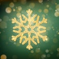Greem blurred bokeh lights for Christmas and New Year celebration. Magical template with glittery background and Royalty Free Stock Photo