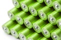 Green AAA or AA batteries stack