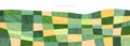 Green abstract agriculture field vector background. Agro banner template, farm presentation header. Horizontal layout Royalty Free Stock Photo