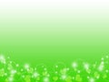 Green abstract background with circle, hearts, stars and sparkle