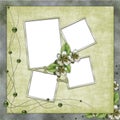 Green abstract background with frames Royalty Free Stock Photo