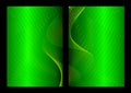 Green abstract background, front and back Royalty Free Stock Photo