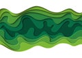 Green Abstract Background Paper Art Style