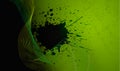 Green abstract background with splashes and waves for web design, advertising, posters, poster, flyer