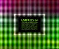 Green abstract banner halftone square Royalty Free Stock Photo