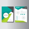 Green Abstract brochure flyer leaflet presentation template Infographic elements flat design set for marketing Royalty Free Stock Photo